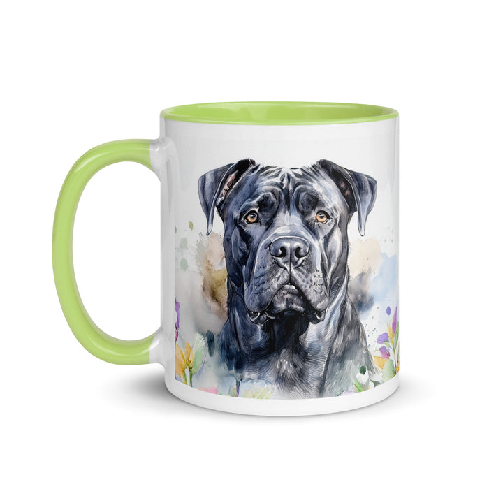 Cane Corso Floral Coffee Mug – Watercolor Dog Design - The Fussy Pup - 