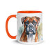 Boxer Floral Coffee Mug – Watercolor Dog Design - The Fussy Pup - 