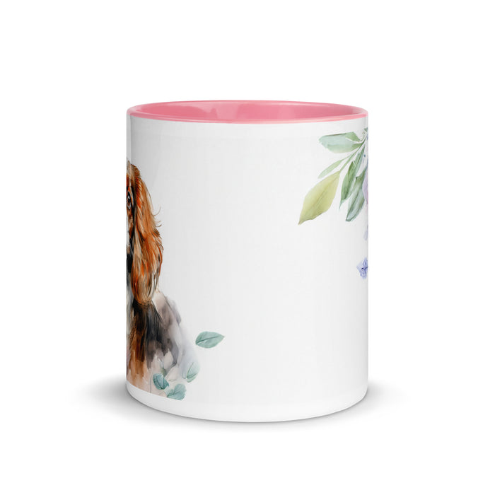 Cavalier King Charles Spaniel Floral Coffee Mug – Watercolor Dog Design - The Fussy Pup - 