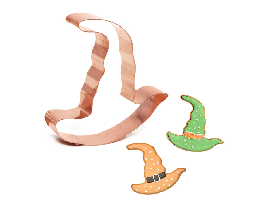 Cute Witch's Hat Halloween Copper Cookie Cutter, 4.5 X 4.25 inches