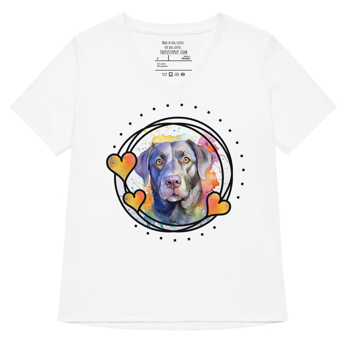 Labrador Retriever Women’s relaxed v - neck t-shirt - The Fussy Pup - 